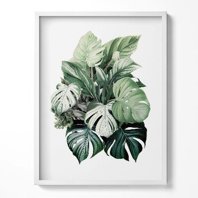 Tablou rama Frunze de Monstera pictate