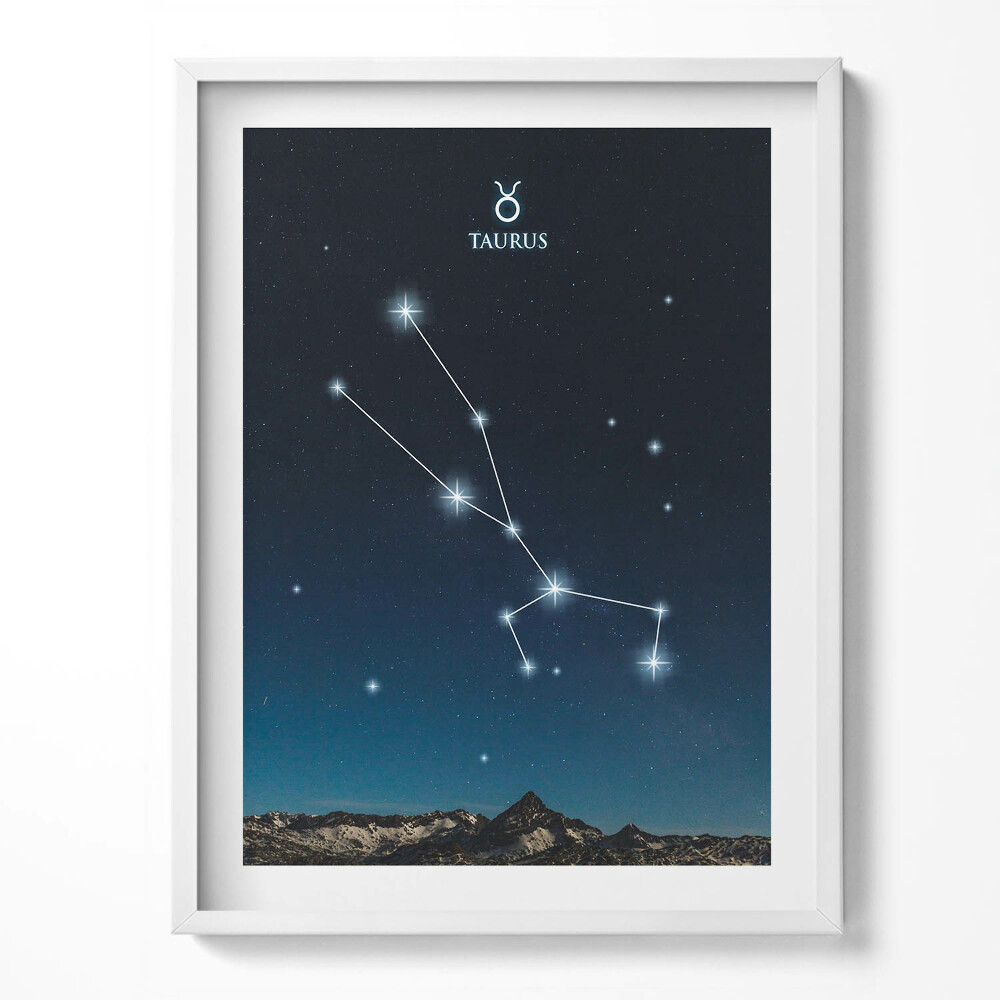 Tablou living cu rama Constelația zodiacală Taur