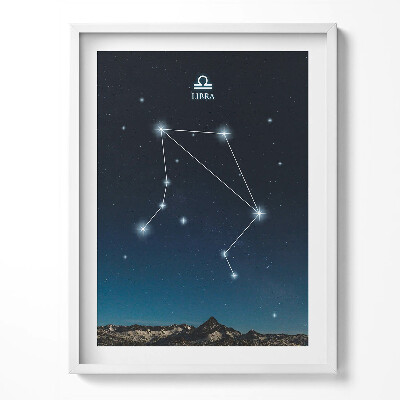 Tablou living cu rama Constelația zodiacală Balanță