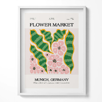 Tablou living cu rama Ilustrație a plantelor și florilor