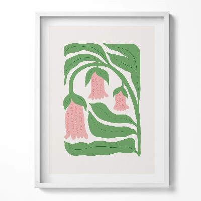 Tablou living cu rama Ilustrație a plantelor și florilor