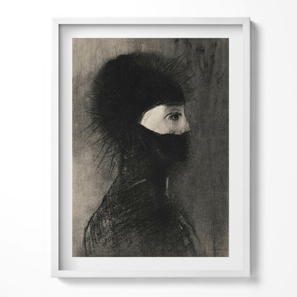 Tablou living cu rama Portretul unei persoane cu o cagulă