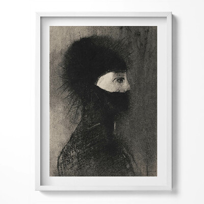 Tablou living cu rama Portretul unei persoane cu o cagulă