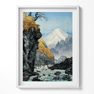 Tablou rama Schiță japoneză a Muntelui Fuji