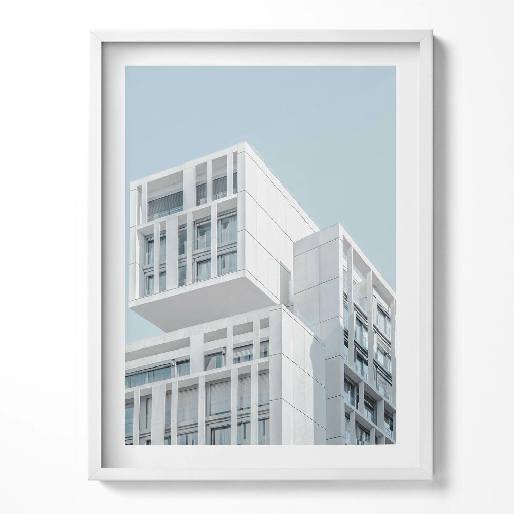 Tablou rama Arhitectură minimalistă a clădirii albe