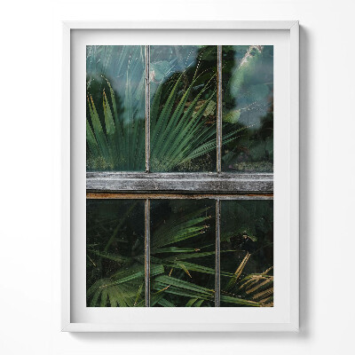 Tablou living cu rama Fereastra de seră și plantele