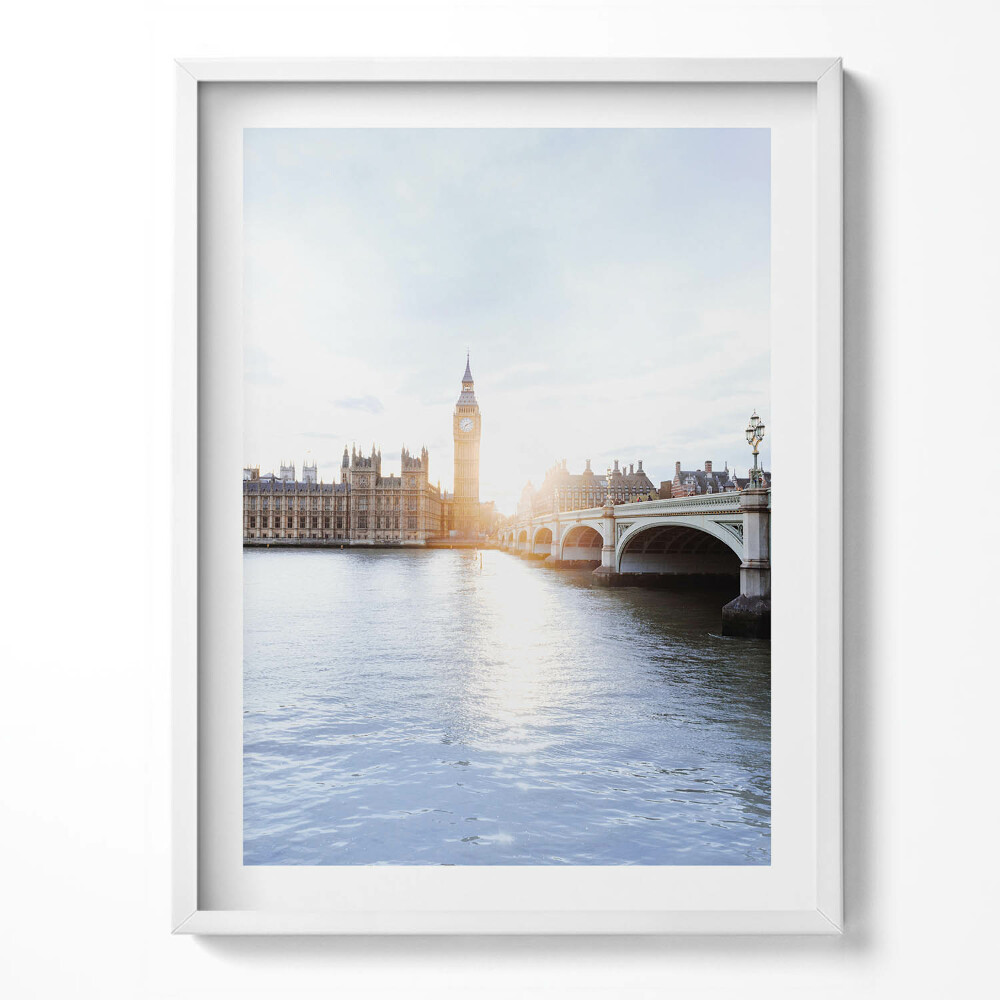 Tablou rama Vedere a podului și ceasului din Londra