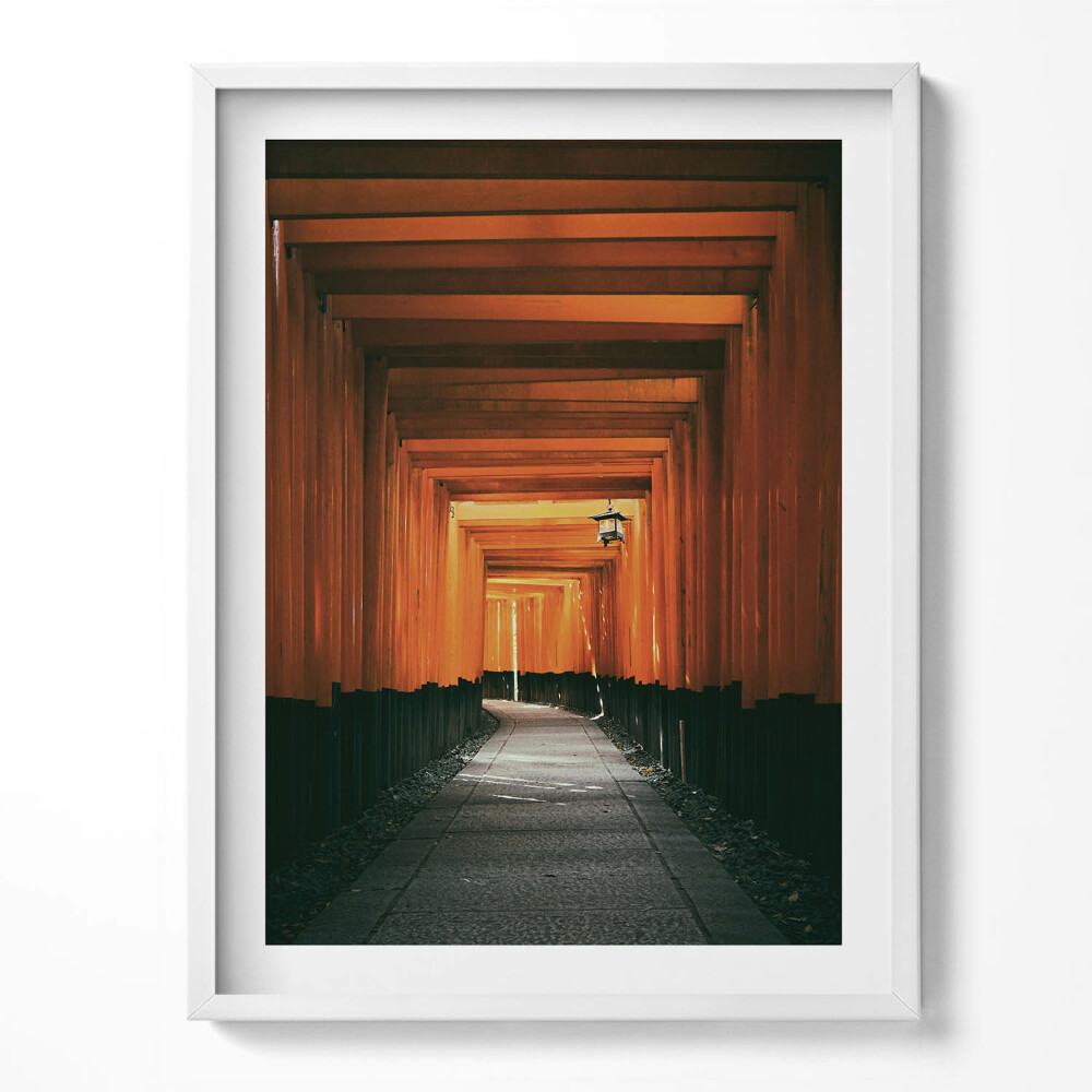 Tablou living cu rama Calea tradițională prin poarta torii
