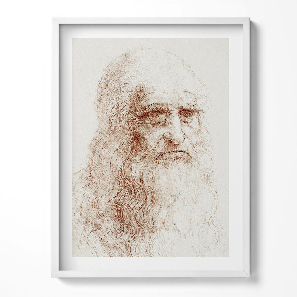 Tablou rama Autoportret al lui Leonardo Da Vinci schiță
