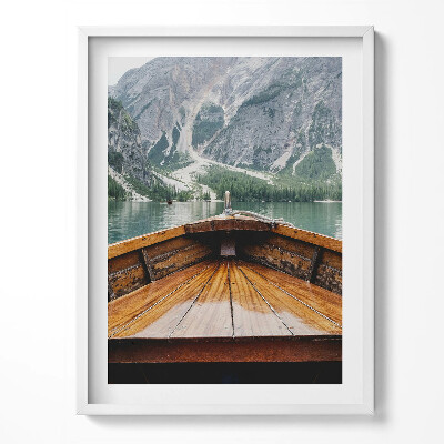 Tablou rama Vedere de pe o barcă pe un lac de munte