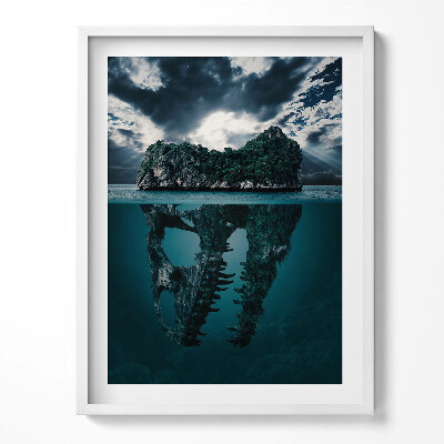 Tablou rama Ilustrație abstractă a unei insule a craniilor