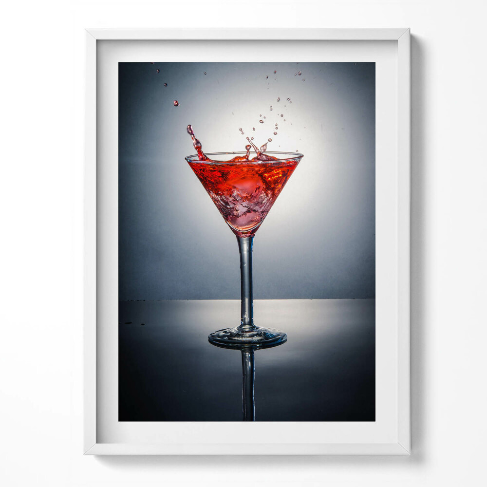 Tablou living cu rama Pahar de Martini