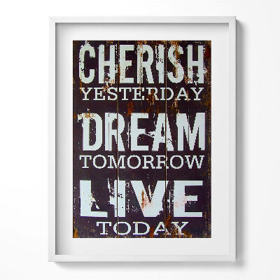 Tablou rama Inscripție motivațională pe tablă veche