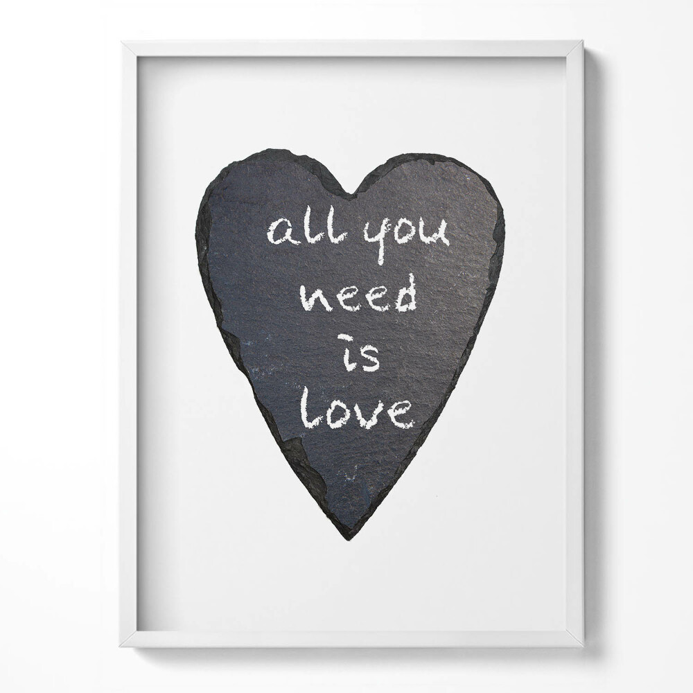 Tablou rama Tot ce ai nevoie este dragoste - inimă