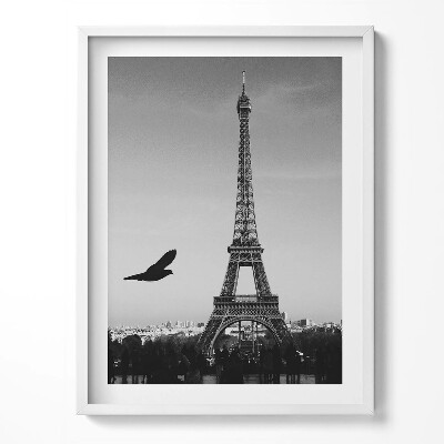 Tablou living cu rama Turnul Eiffel și Pasărea Zburătoare din Paris