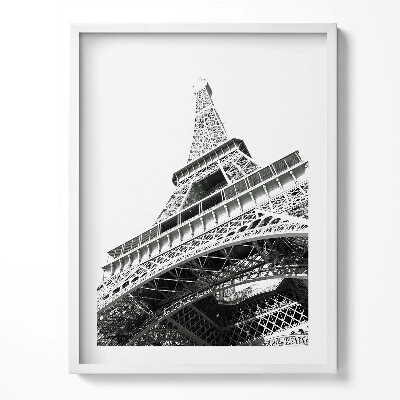 Tablou living cu rama Turnul Eiffel alb-negru din Paris