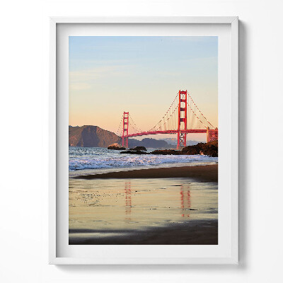 Tablou living cu rama Peisajul Podului Golden Gate