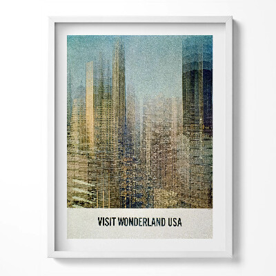 Tablou living cu rama Ilustrație a clădirii din SUA