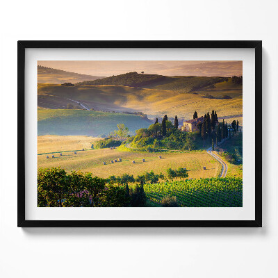 Tablou living cu rama Peisaj de vară primitor al câmpurilor