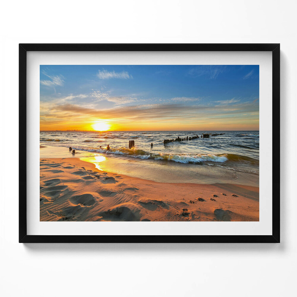 Tablou rama Răsărit de soare peste mare