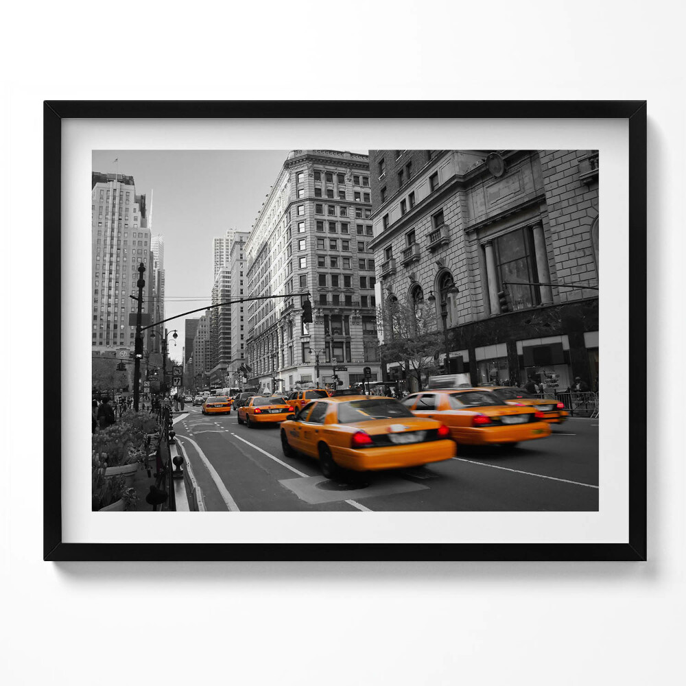 Tablou rama Traficul taxiurilor pe bulevardul Manhattan