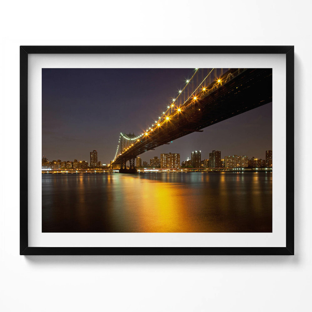 Tablou rama Podul Brooklyn iluminat din New York