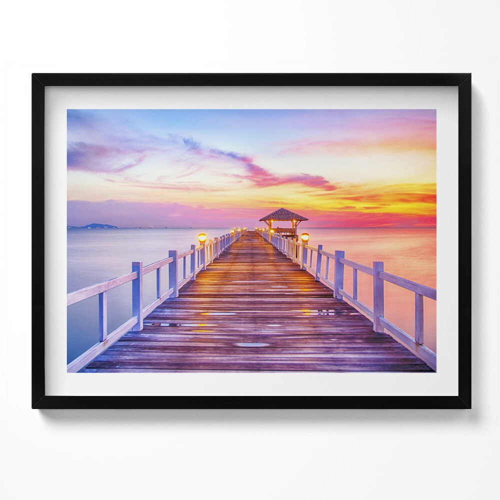 Tablou rama Podul împădurit din port