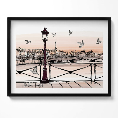 Tablou rama Apus de soare pe Sena