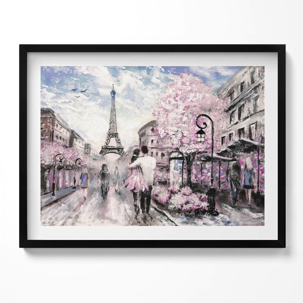 Tablou living cu rama Paris și Turnul Eiffel