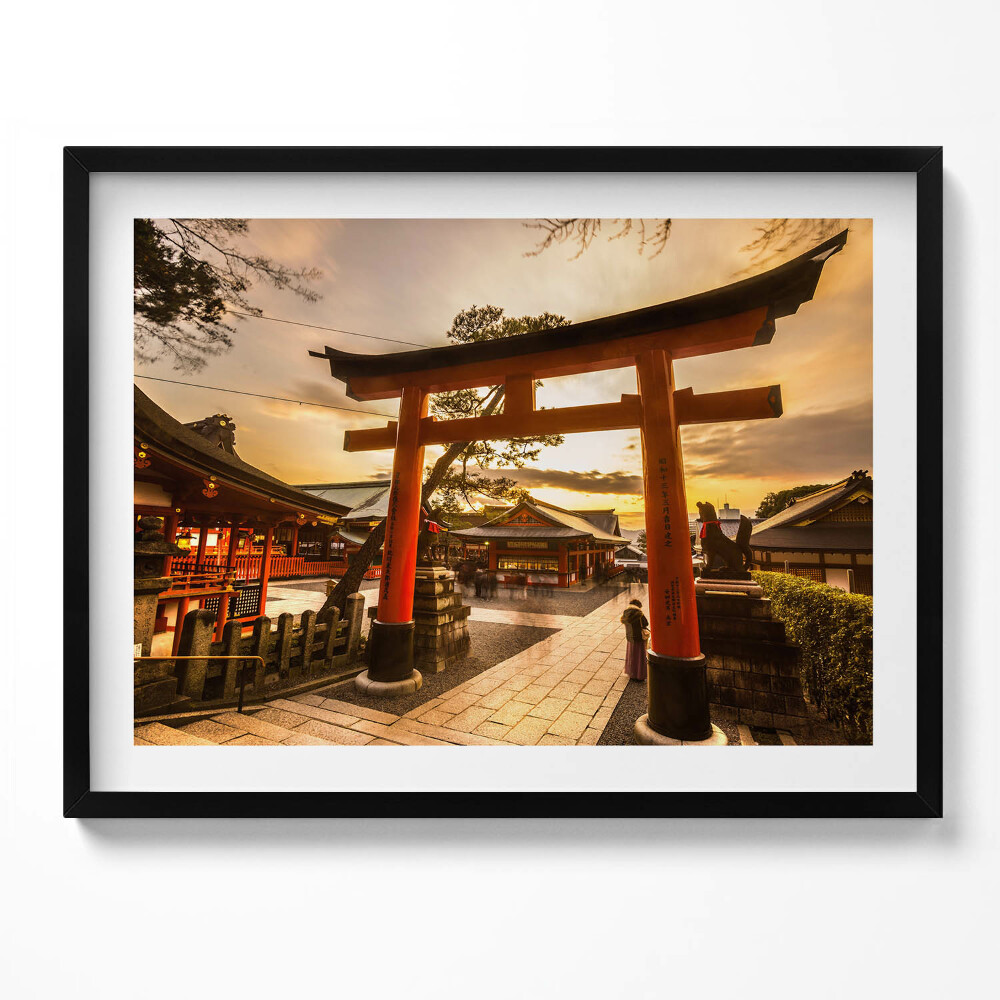 Tablou living cu rama Poarta japoneză - Arhitectură asiatică