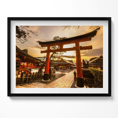 Tablou living cu rama Poarta japoneză - Arhitectură asiatică