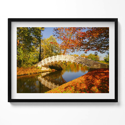 Tablou living cu rama Parcul Woerlitzer în Toamna Aurie