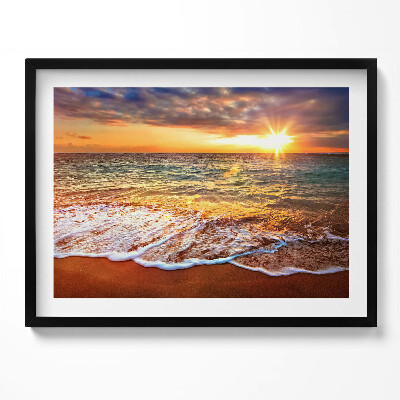 Tablou rama Valurile mării la apus