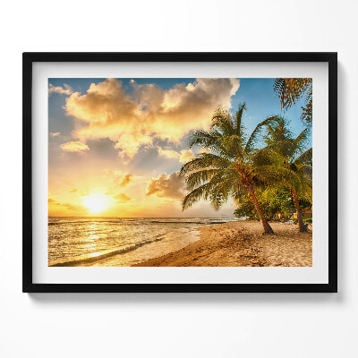 Tablou rama Palm Beach și mare la apus