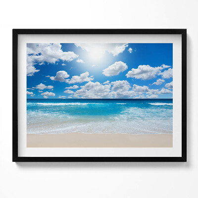 Tablou rama Plajă, mare și orizont