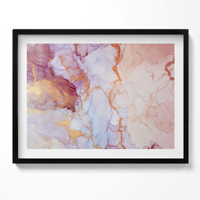 Tablou living cu rama Marmură aurie roz