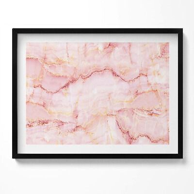 Tablou living cu rama Textură de marmură roz