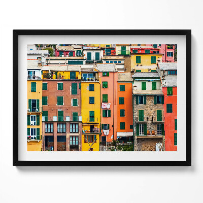 Tablou living cu rama Arhitectura clădirilor colorate