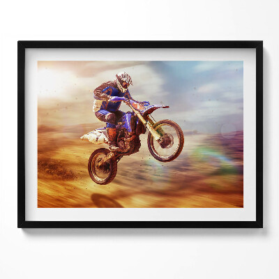 Tablou rama Motociclist în deșert