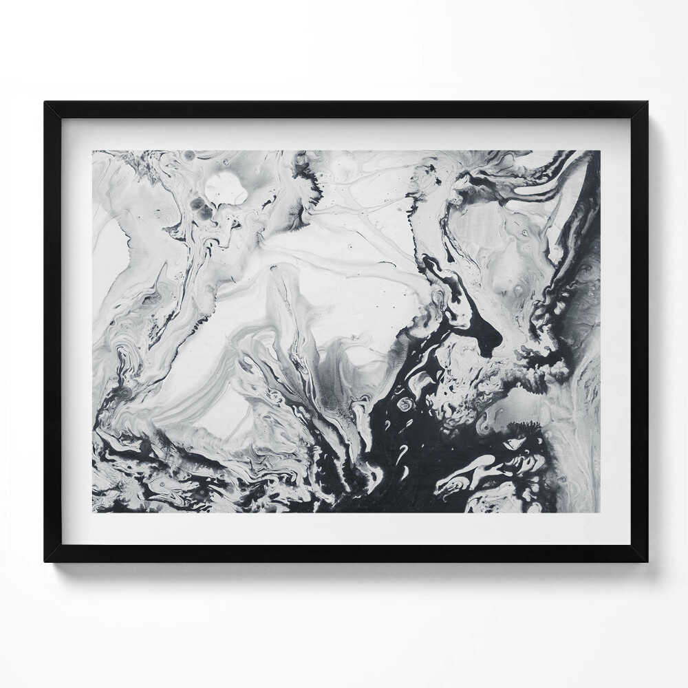 Tablou rama Abstractizare cu cerneală - Marmură de cerneală