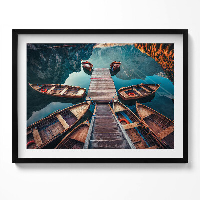 Tablou rama Digul și Lacul Pragser Wildsee