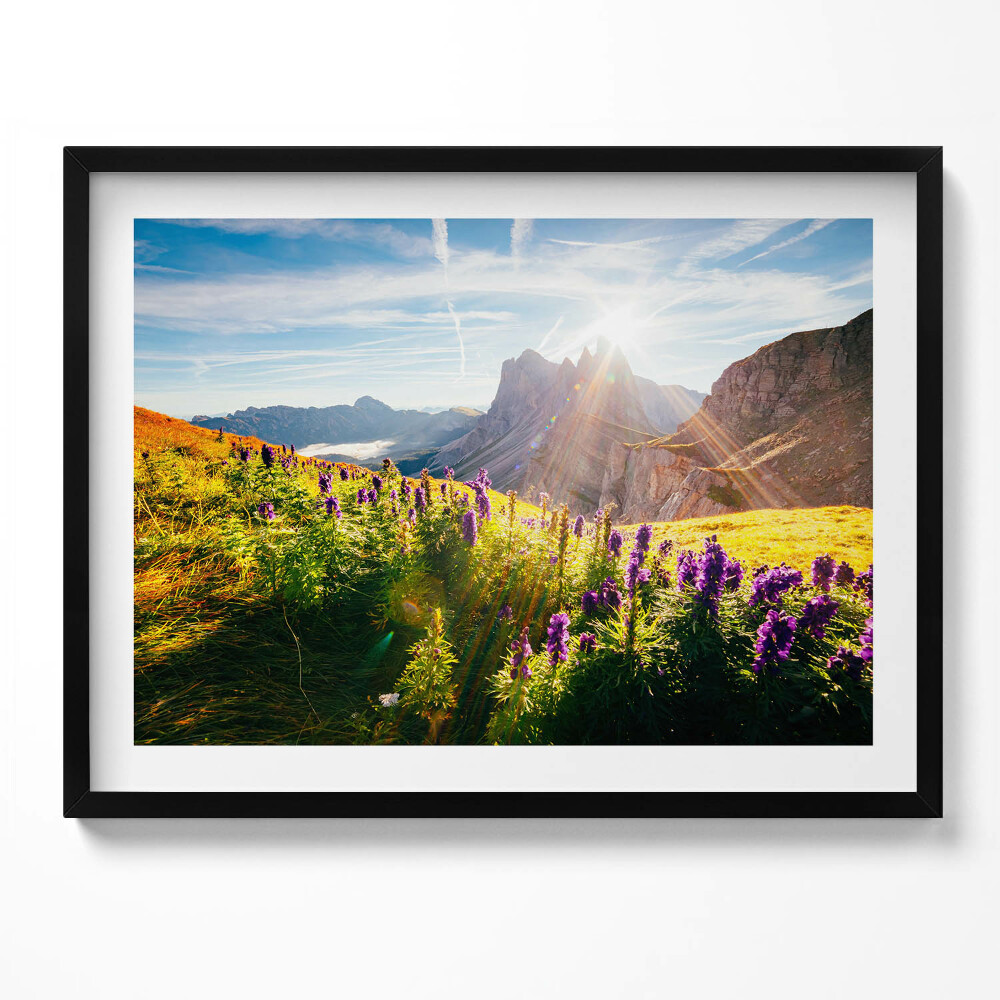 Tablou living cu rama Peisaj Dolomiți