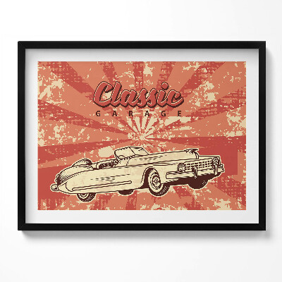 Tablou living cu rama Mașină retro de epocă grunge