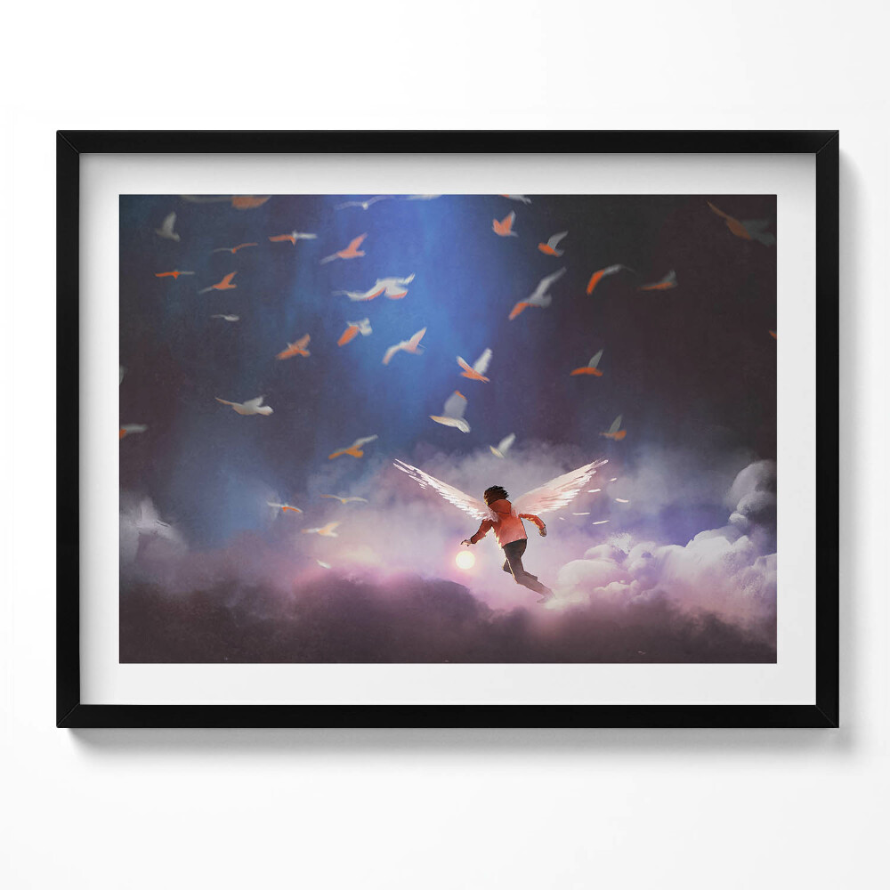 Tablou rama Băiat cu aripi de înger