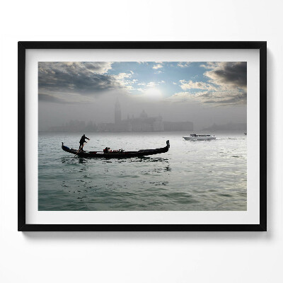 Tablou living cu rama Gondole venețiene