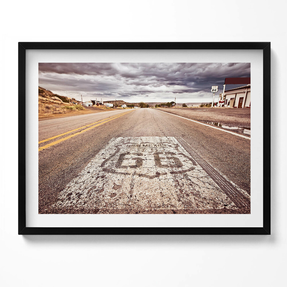 Tablou living cu rama Drumul statului american Ruta 66