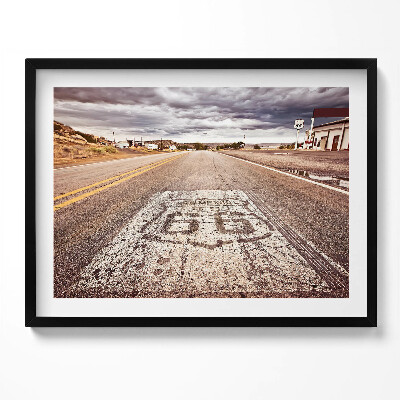 Tablou living cu rama Drumul statului american Ruta 66