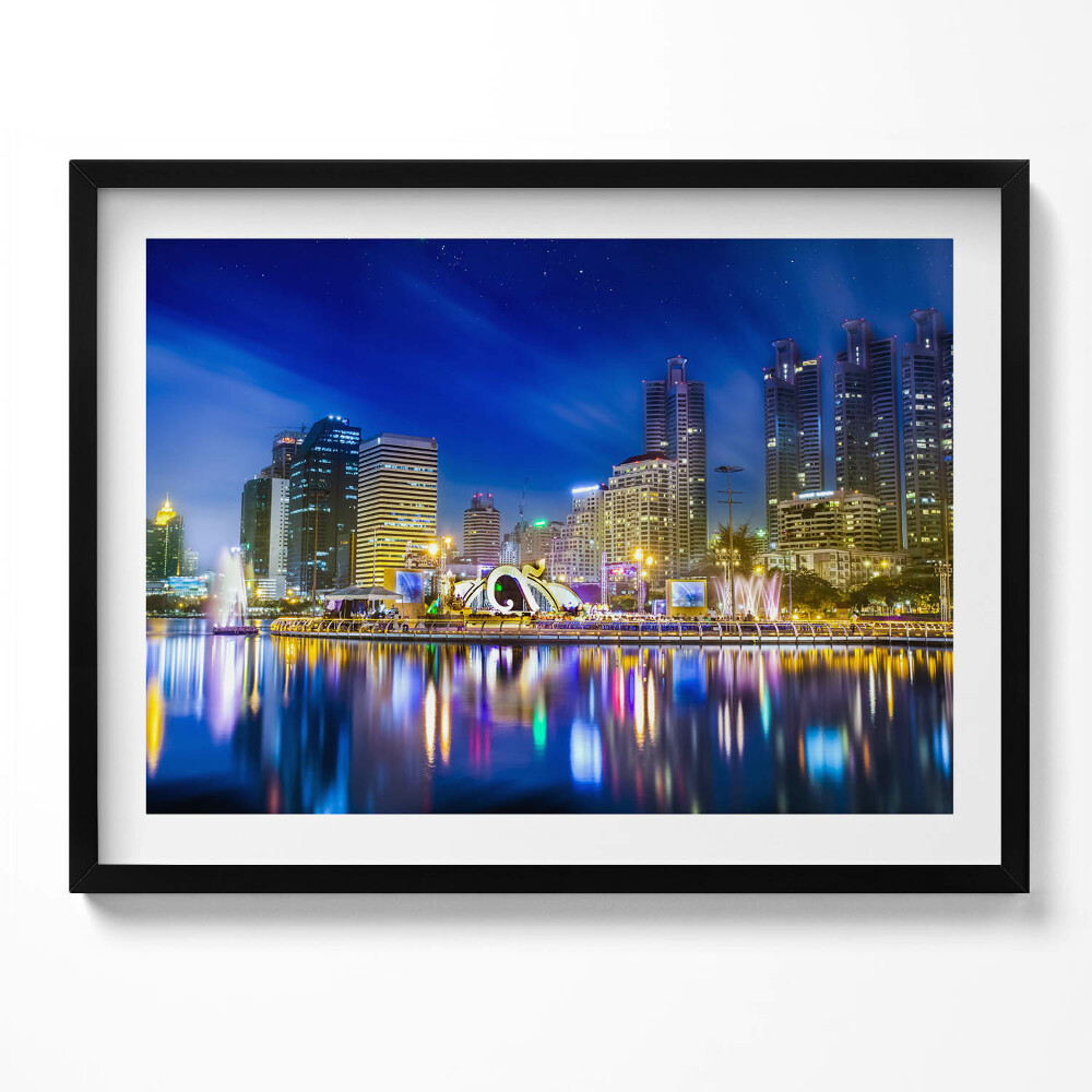 Tablou rama Un oraș plin de culori