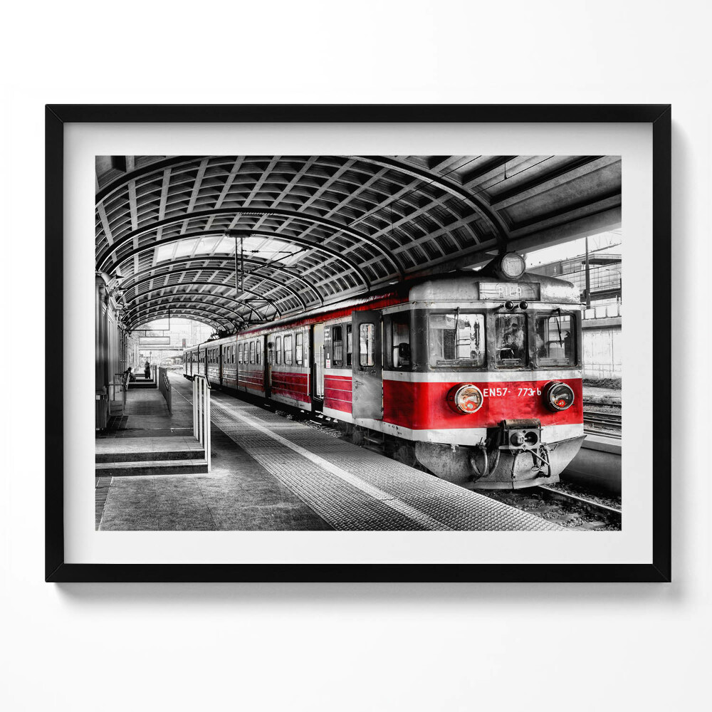 Tablou rama Vechea platformă de cale ferată