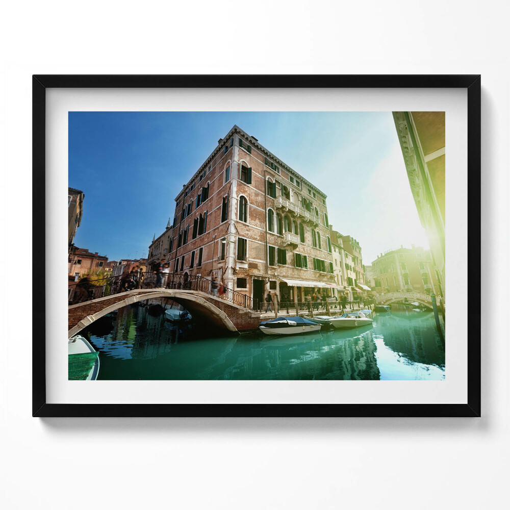 Tablou rama Străzile frumoase ale Veneției la soare